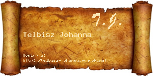 Telbisz Johanna névjegykártya